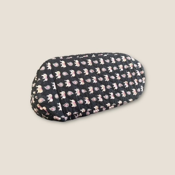 Vera Bradley Quilted Tote Bag Pink Elephant Paisley Shoulder Purse - Picture 3 of 6